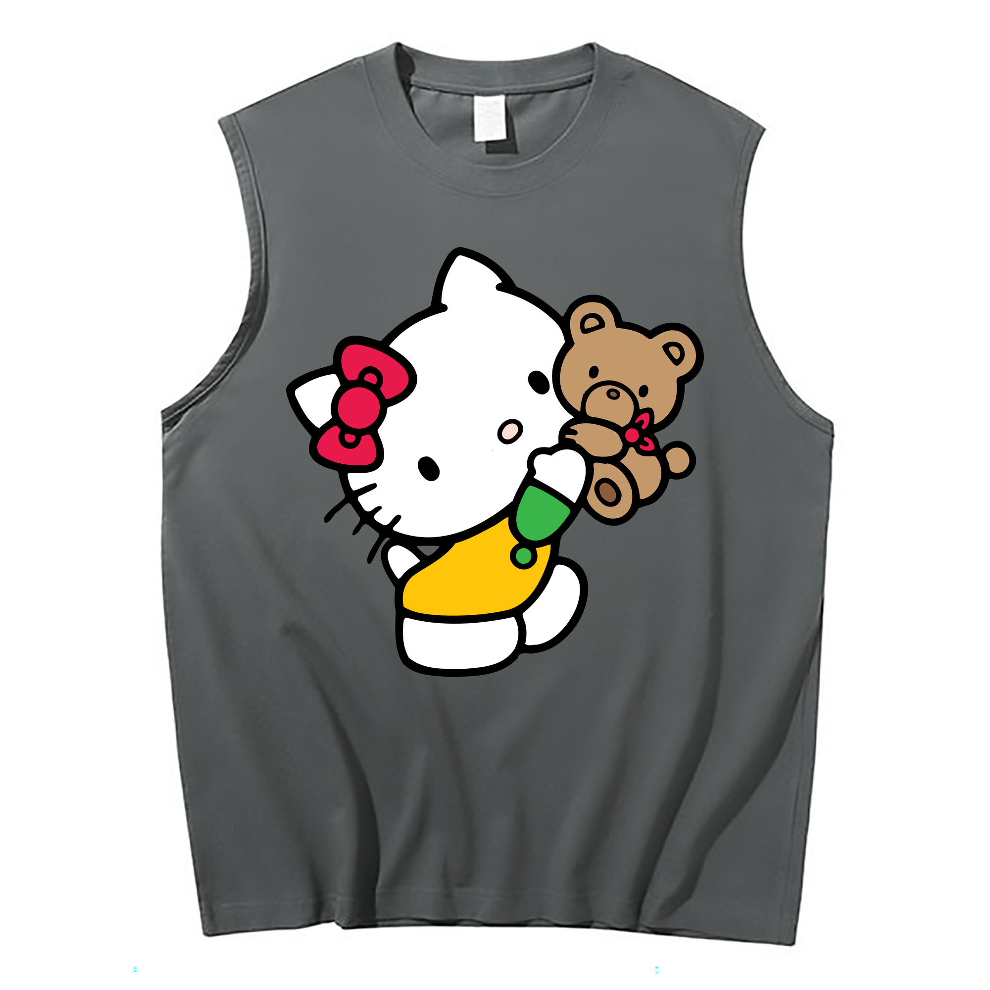 （画像用） Hello Kitty ハローキティ コットン100％タンクトップ（フロントプリント）